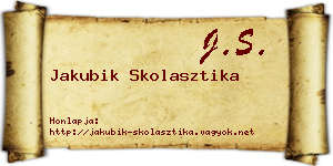 Jakubik Skolasztika névjegykártya